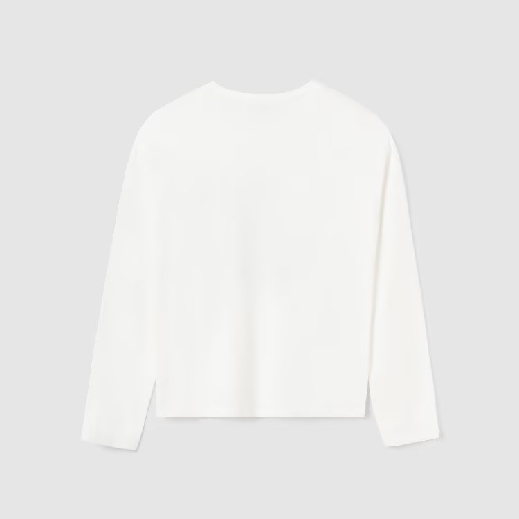 Mayoral Kışlık Kız Uzun Kol T-shirt Krem