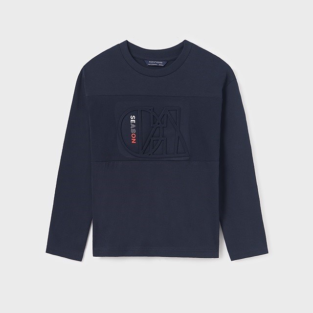 Mayoral Kışlık Erkek Uzun Kol T-shirt Koyu Mavi