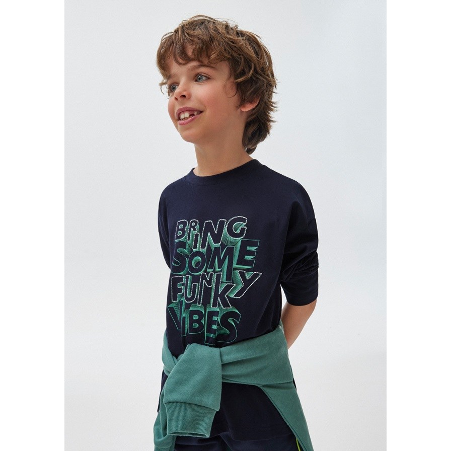 Mayoral Kışlık Erkek Uzun Kol T-shirt Koyu Mavi