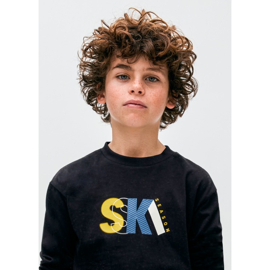 Mayoral Kışlık Erkek Uzun Kol T-shirt 2'li Set Koyu Mavi