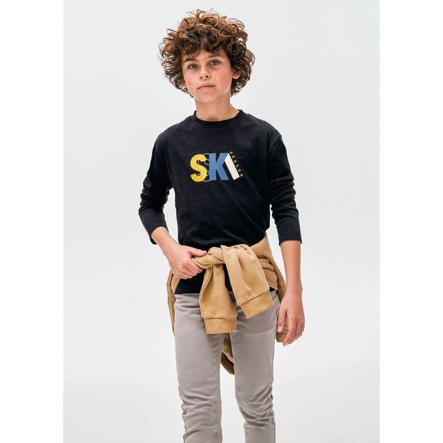 Mayoral Kışlık Erkek Uzun Kol T-shirt 2'li Set Koyu Mavi