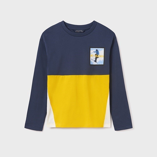 Mayoral Kışlık Erkek Uzun Kol T-shirt 2'li Set Koyu Mavi
