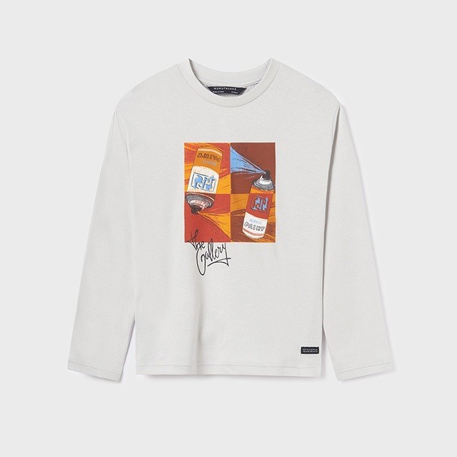 Mayoral Kışlık Erkek Uzun Kol T-shirt Gri