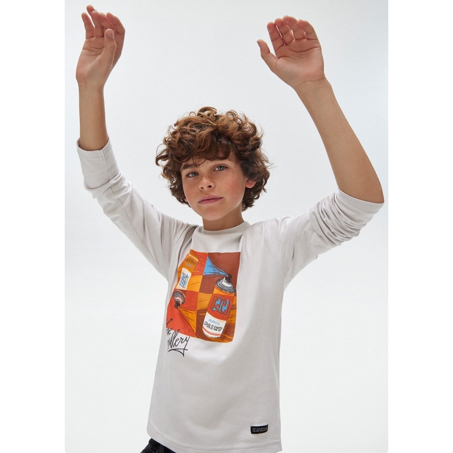 Mayoral Kışlık Erkek Uzun Kol T-shirt Gri