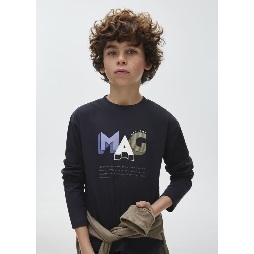 Mayoral Kışlık Erkek Uzun Kol T-shirt Siyah