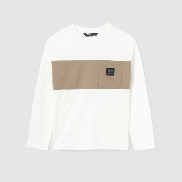 Mayoral Kışlık Erkek Uzun Kol T-shirt Krem