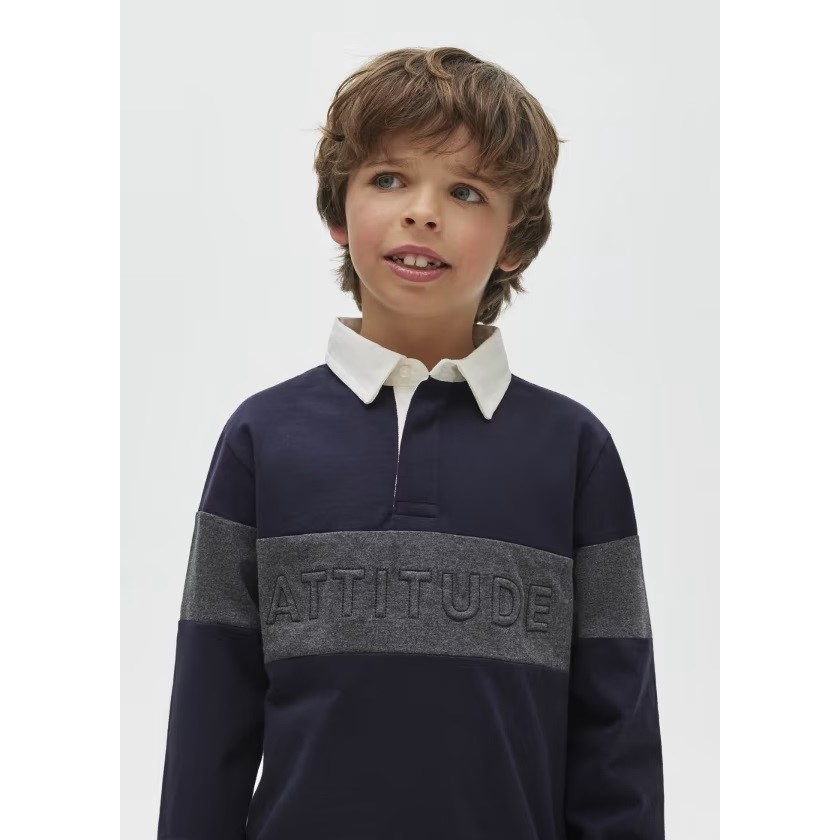 Mayoral Kışlık Erkek Uzun Kol T-shirt Koyu Mavi