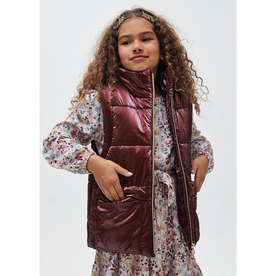 Mayoral Kışlık Kız Dolgulu Anorak Yelek Bordo