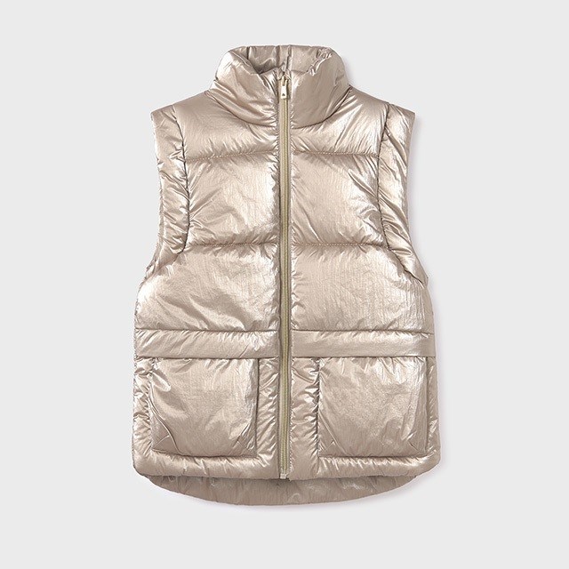 Mayoral Kışlık Kız Dolgulu Anorak Yelek Krem