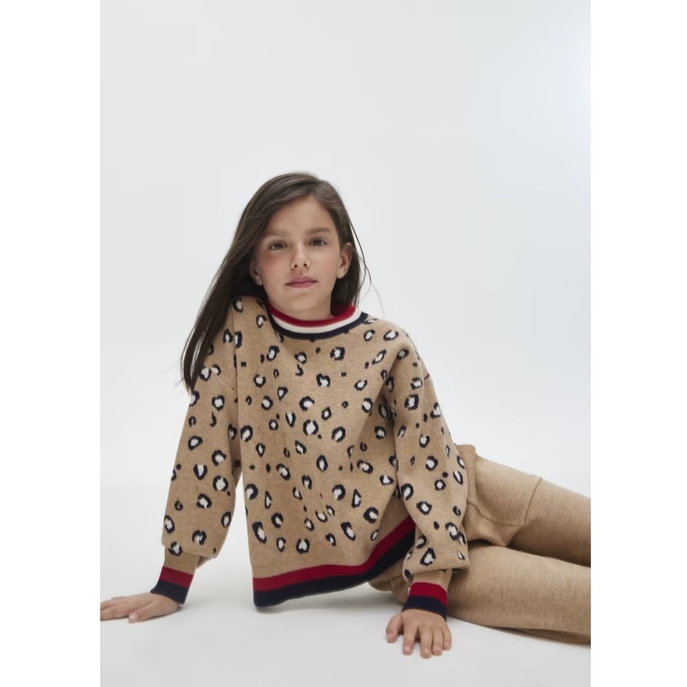 Mayoral Kışlık Kız S-Shirt Pantolon Set Krem