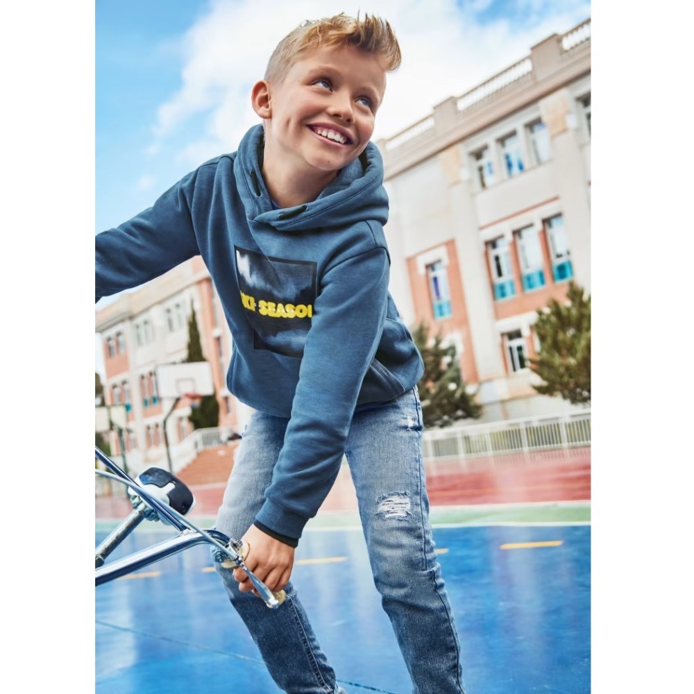 Mayoral Kışlık Erkek Yırtık Denim Pantolon Mavi