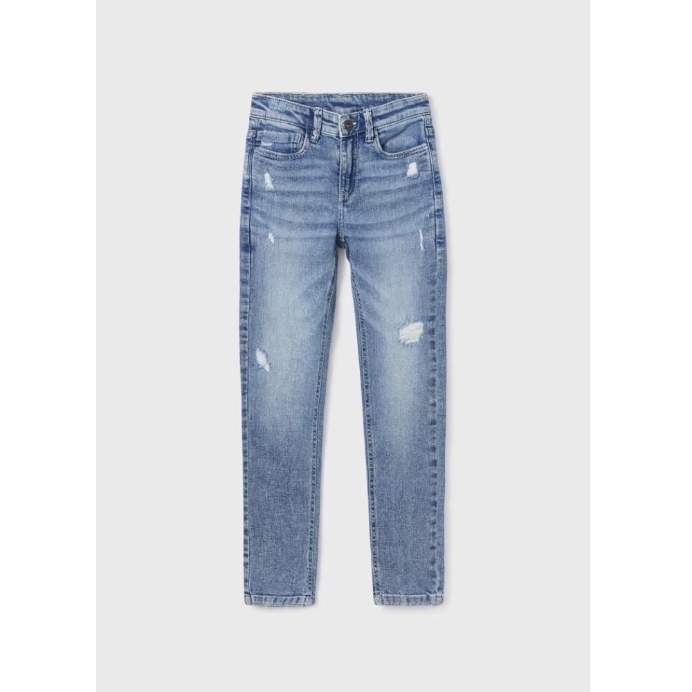 Mayoral Kışlık Erkek Yırtık Denim Pantolon Mavi