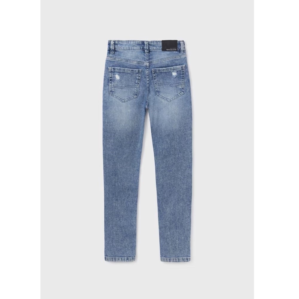 Mayoral Kışlık Erkek Yırtık Denim Pantolon Mavi