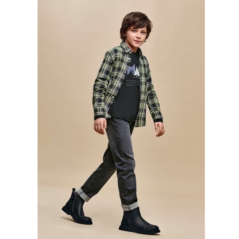 Mayoral Kışlık Erkek Yumuşak Denim Pantolon Gri
