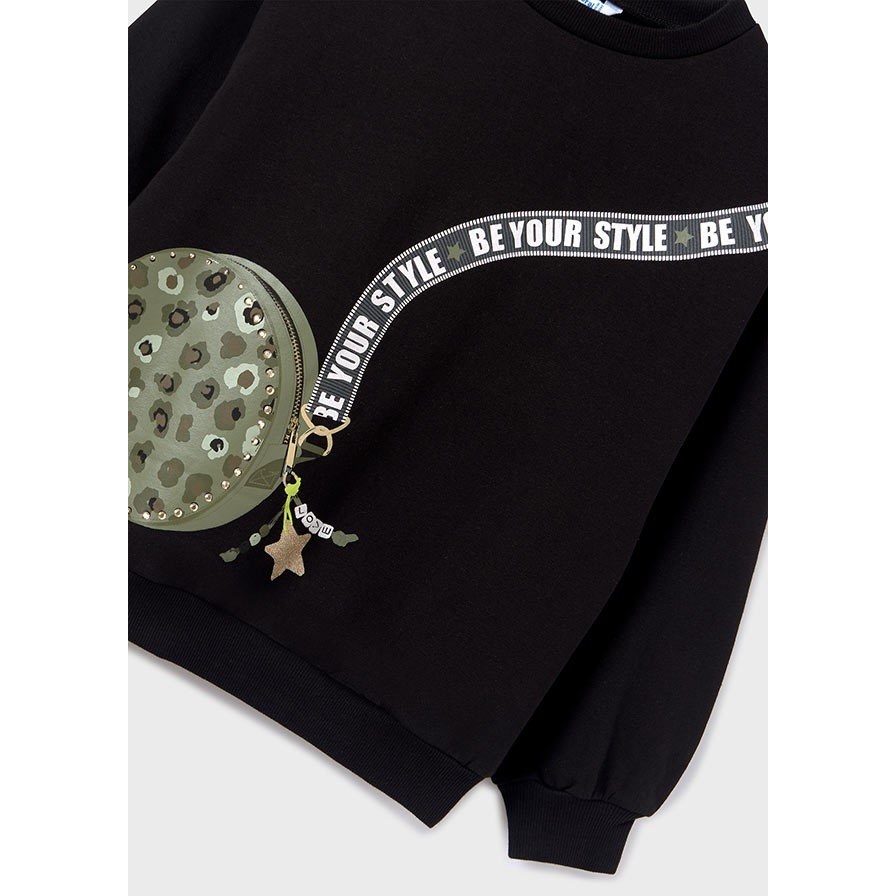 Mayoral Kışlık Kız S-shirt Tayt Takım Siyah