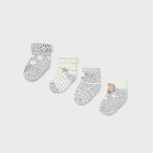 Mayoral Kışlık Erkek Bebek Çorap 4lü Set Gri