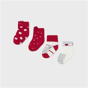 Mayoral Kışlık Kız Bebek Çorap 4'lü Set