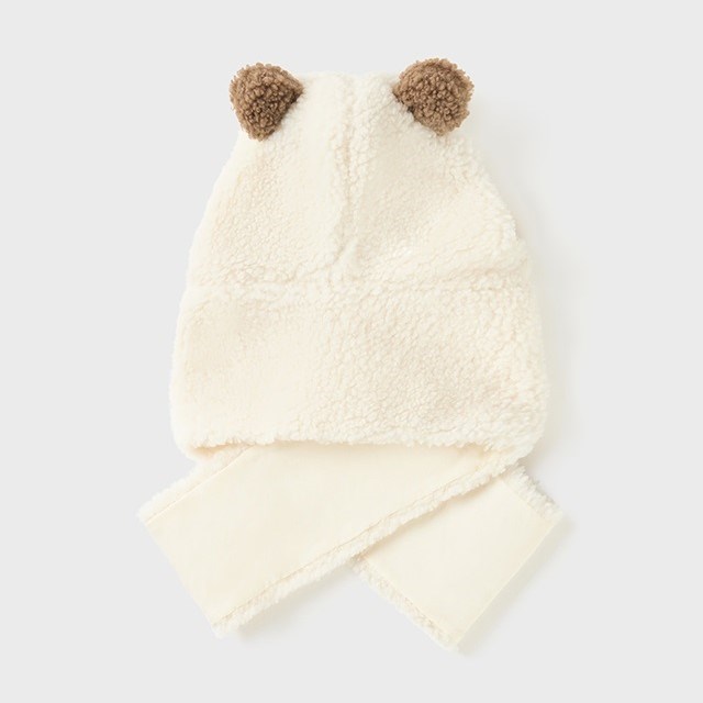 Mayoral Kışlık Erkek Bebek Bere Atkı Set Beyaz