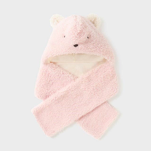 Mayoral Kışlık Kız Bebek Bere Atkı Set Pembe