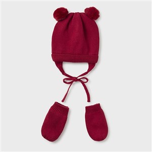 Mayoral Kışlık Kız Bebek Bere Eldiven Set