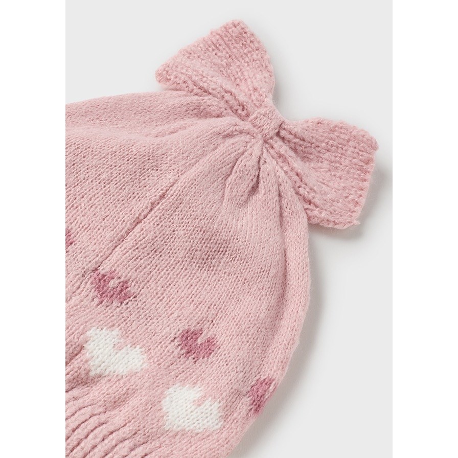 Mayoral Kışlık Kız Bebek Bere Atkı 3'lü Set Pembe