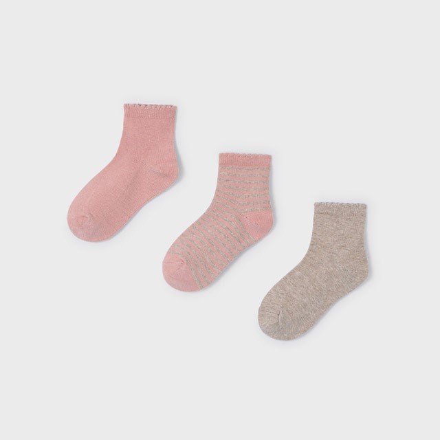 Mayoral Kışlık Kız Çorap 3'lü Set Pembe