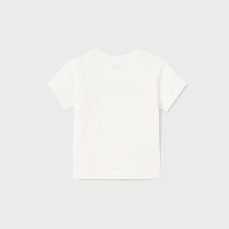 Mayoral Yazlık Erkek Bebek Kısa Kol T-shirt Krem