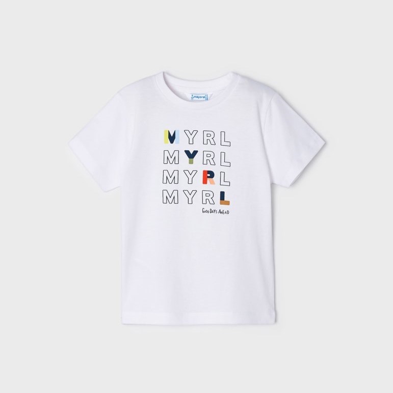 Mayoral Yazlık Erkek Kısa Kol T-shirt Beyaz
