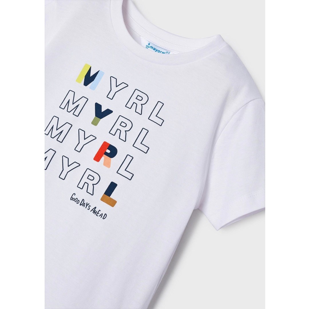 Mayoral Yazlık Erkek Kısa Kol T-shirt Beyaz