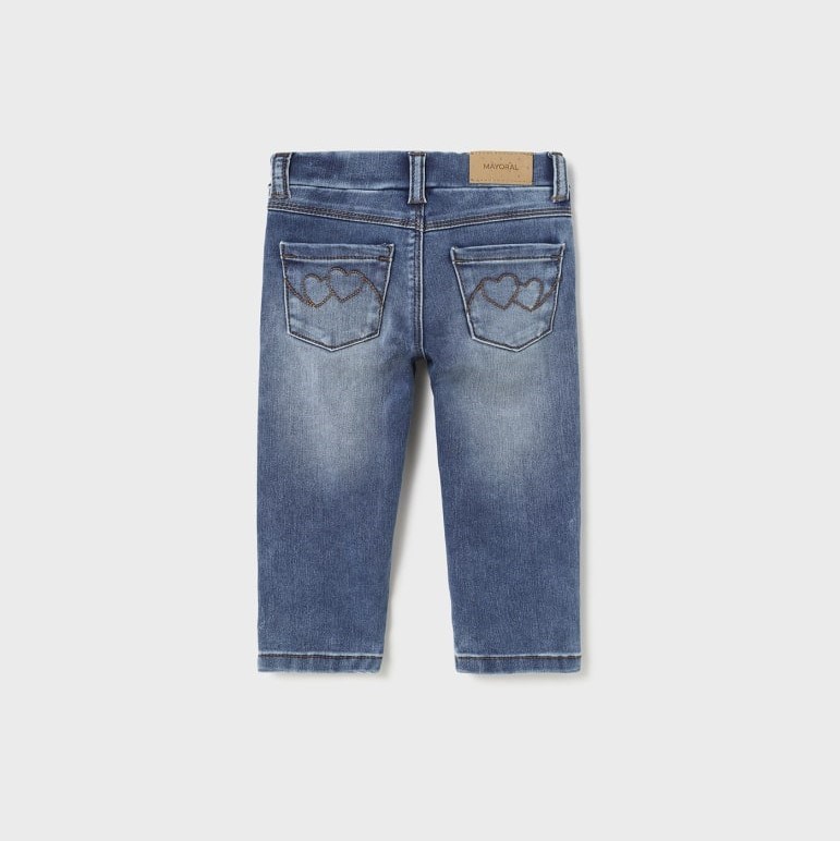 Mayoral Yazlık Kız Bebek Denim Pantolon Mavi