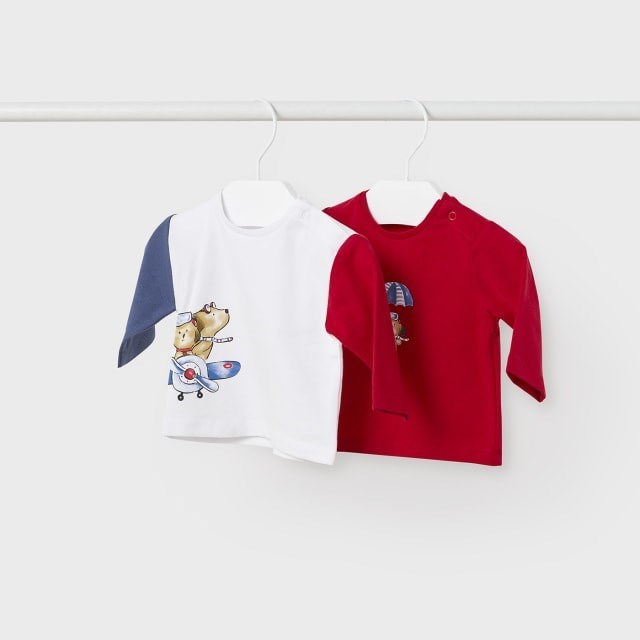 Mayoral Yazlık Erkek Bebek Uzun Kol T-shirt 2'li Set