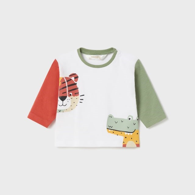 Mayoral Yazlık Erkek Bebek Uzun Kol T-shirt 2'li Set Yeşil