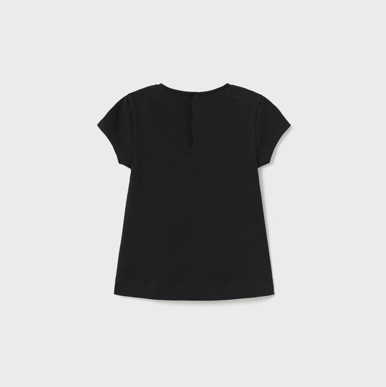 Mayoral Yazlık Kız Bebek Kısa Kol T-shirt Siyah