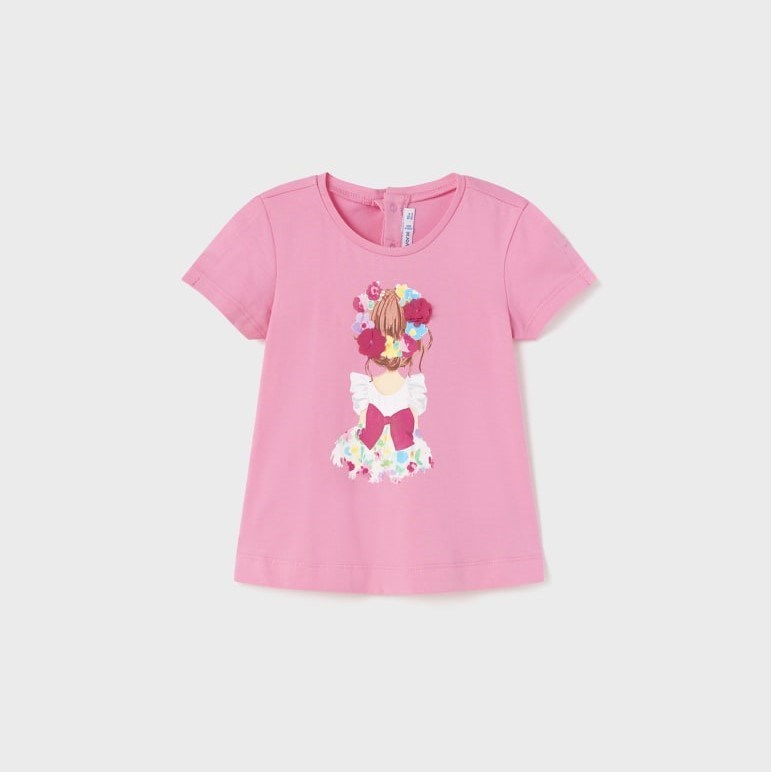 Mayoral Yazlık Kız Bebek Kısa Kol T-shirt Pembe