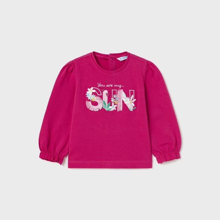 Mayoral Yazlık Kız Bebek Uzun Kol T-shirt Pembe
