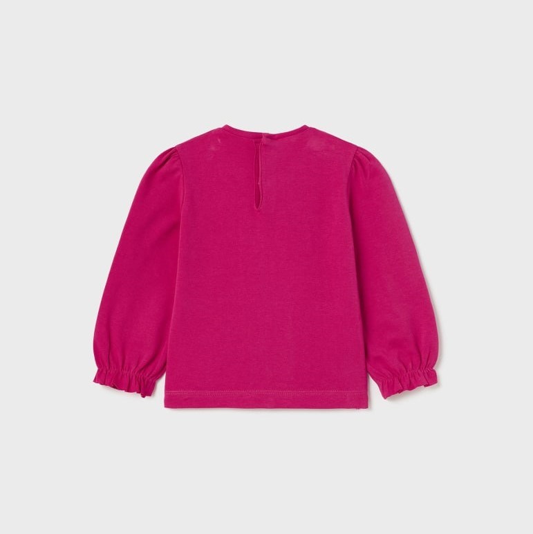 Mayoral Yazlık Kız Bebek Uzun Kol T-shirt Pembe