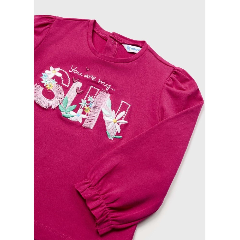 Mayoral Yazlık Kız Bebek Uzun Kol T-shirt Pembe