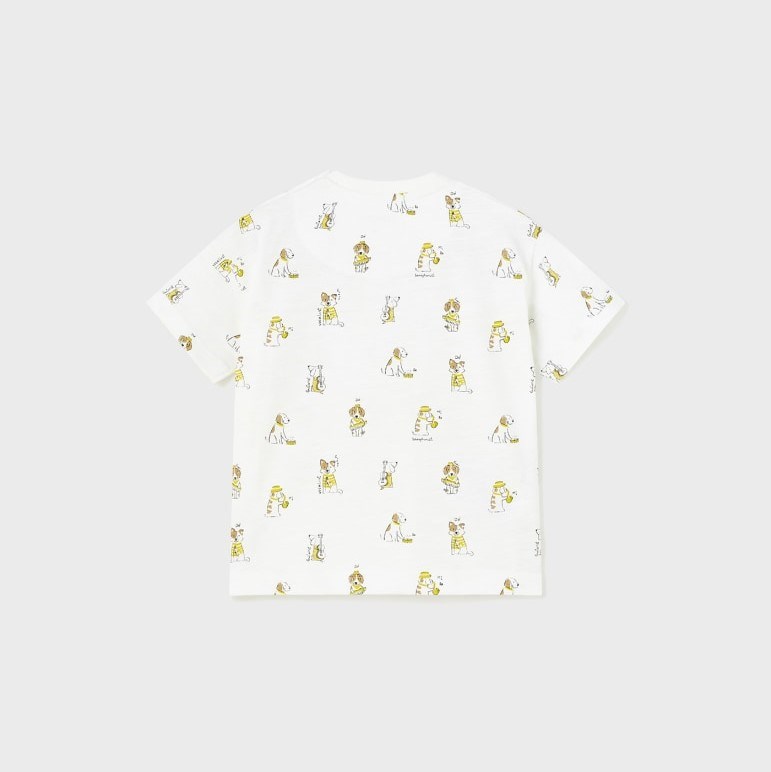 Mayoral Yazlık Erkek Bebek Kısa Kol T-shirt Beyaz