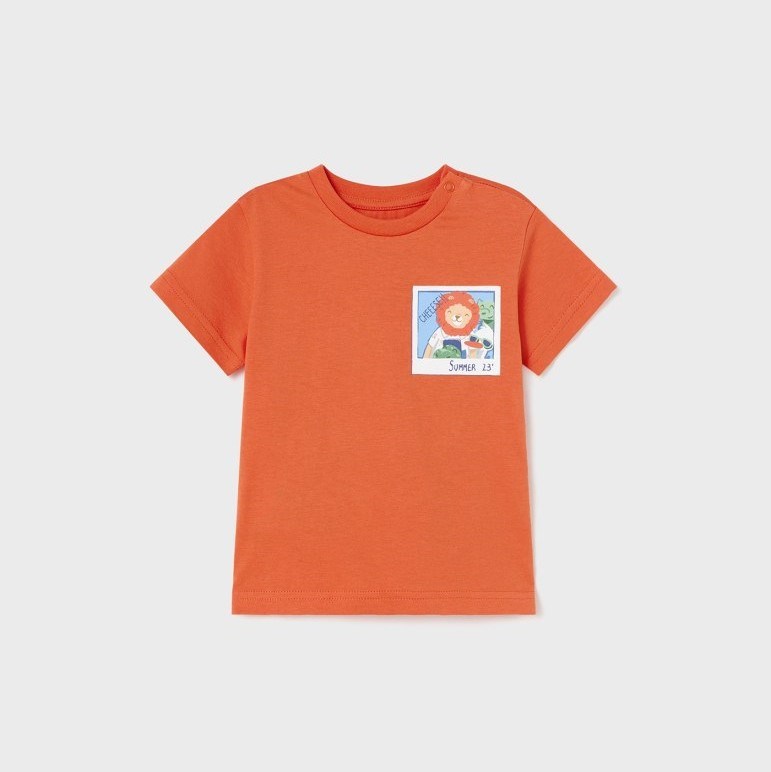 Mayoral Yazlık Erkek Bebek Kısa Kol T-shirt Turuncu