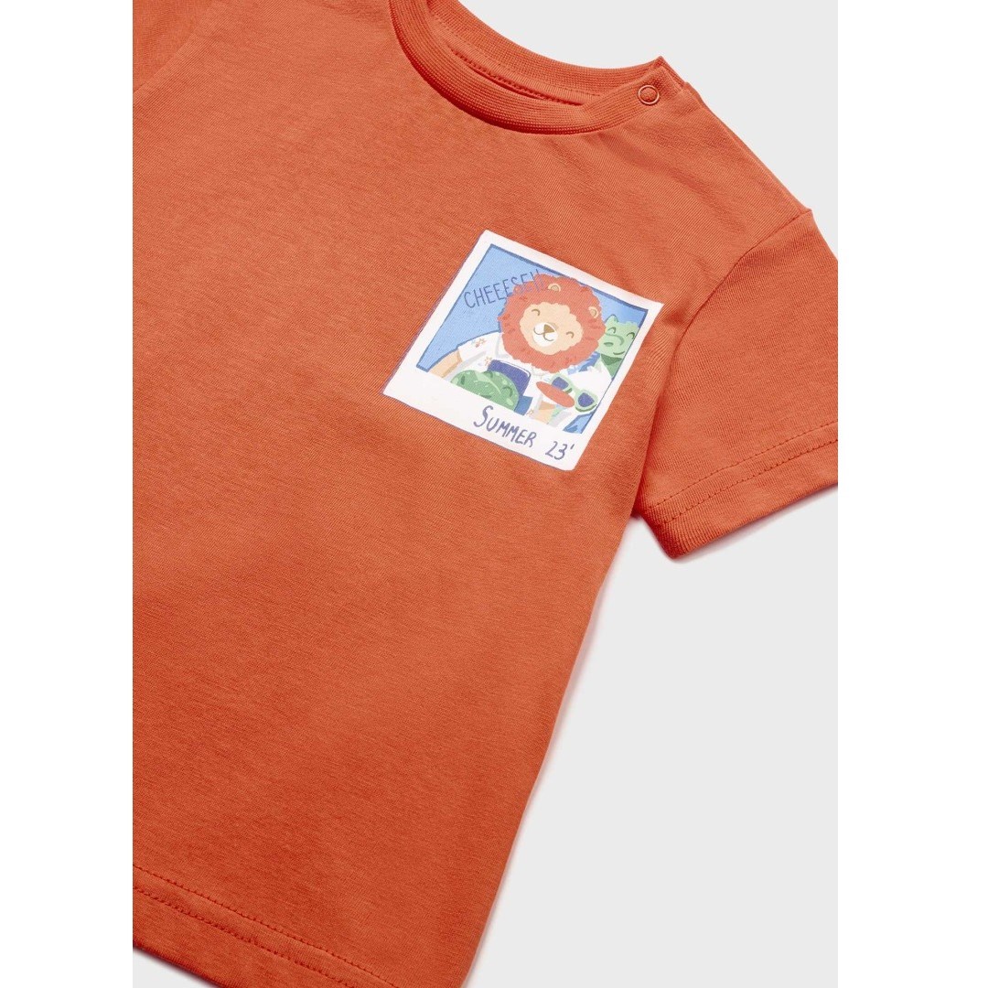 Mayoral Yazlık Erkek Bebek Kısa Kol T-shirt Turuncu
