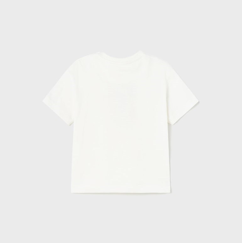 Mayoral Yazlık Erkek Bebek Kısa Kol T-shirt Krem