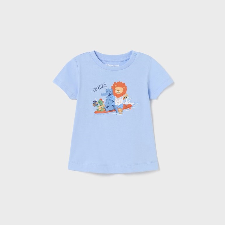 Mayoral Yazlık Erkek Bebek Kısa Kol T-shirt 2'li Set Mavi