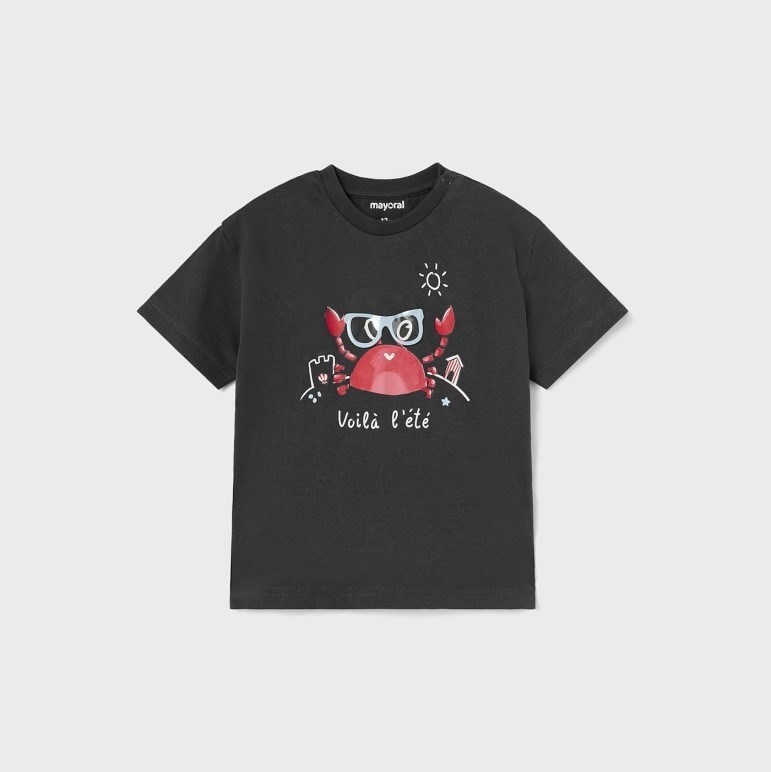 Mayoral Yazlık Erkek Bebek Kısa Kol T-shirt Gri