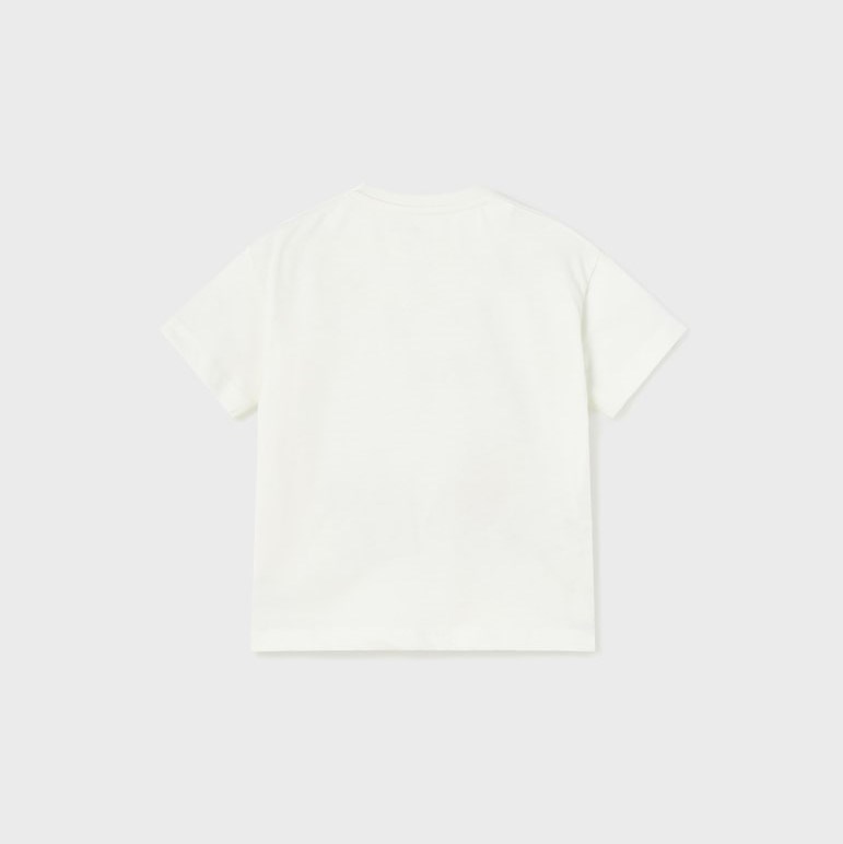 Mayoral Yazlık Erkek Bebek Kısa Kol T-shirt Krem