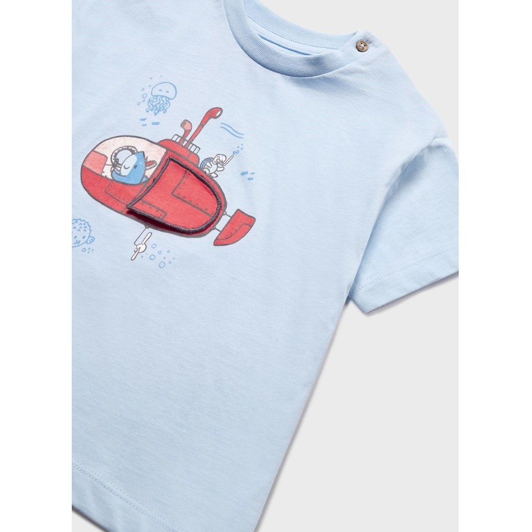 Mayoral Yazlık Erkek Bebek Kısa Kol T-shirt Mavi
