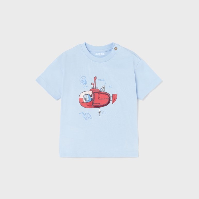Mayoral Yazlık Erkek Bebek Kısa Kol T-shirt Mavi