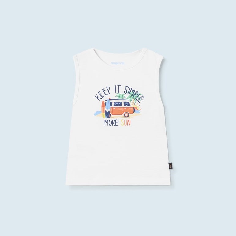 Mayoral Yazlık Erkek Bebek Kolsuz T-shirt Turuncu