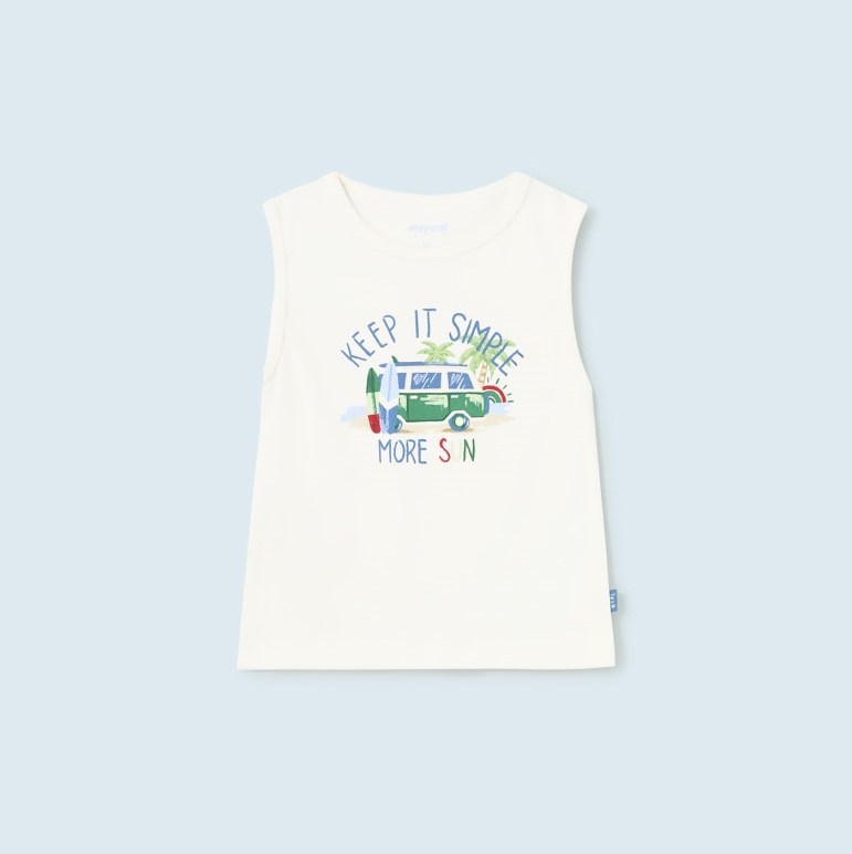 Mayoral Yazlık Erkek Bebek Kolsuz T-shirt Yeşil