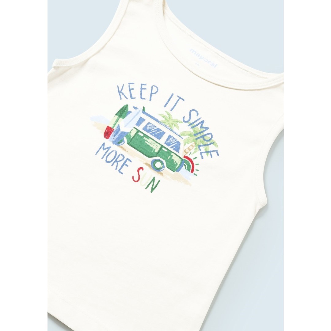Mayoral Yazlık Erkek Bebek Kolsuz T-shirt Yeşil
