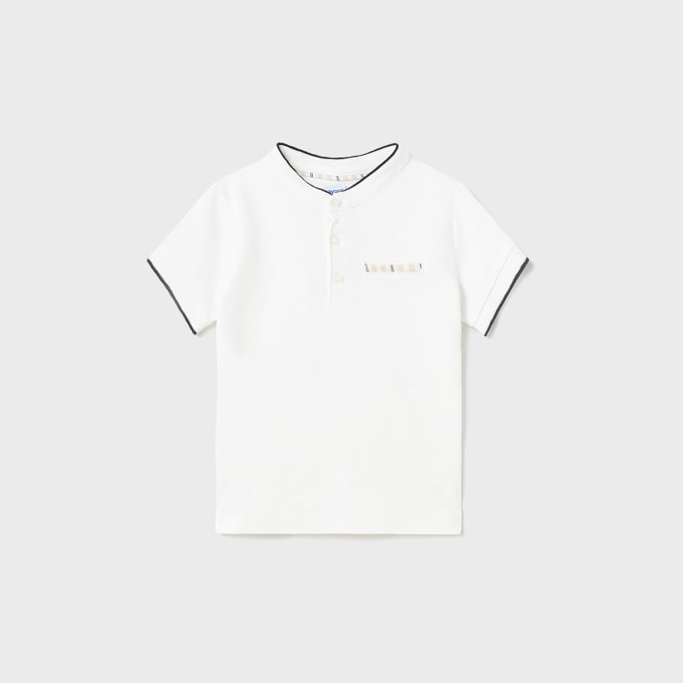 Mayoral Yazlık Erkek Bebek Kısa Kol T-shirt Beyaz